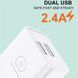 Мережевий зарядний пристрій з кабелем WUW-T92 2USB/2.4A set type-c 195388869 фото 4