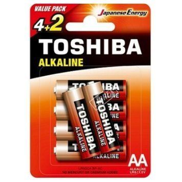 Батарейка Toshiba LR6 Red Alkaline (6шт) 988647873 фото