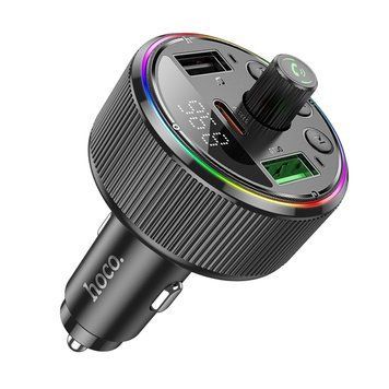 АЗП з FM-модулятором HOCO E82 Guerrero PD30W+QC3.0 car BT FM transmitter Black 887443305 фото