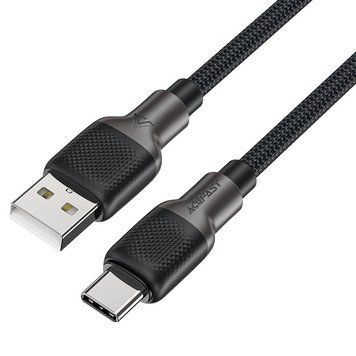 Кабель ACEFAST C10-04 USB to Type-C 3A, 1.2m, silicone, zinc connectors, Black 777658620 фото