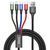 Кабель Baseus Fast 4-in-1 Cable For iP+Type-C(2)+Micro 3.5A 1.2m Black 878860135 фото