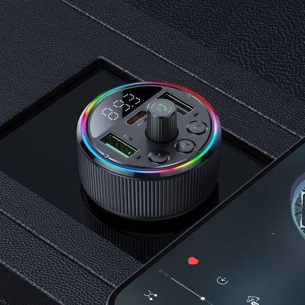 АЗП з FM-модулятором HOCO E82 Guerrero PD30W+QC3.0 car BT FM transmitter Black 887443305 фото