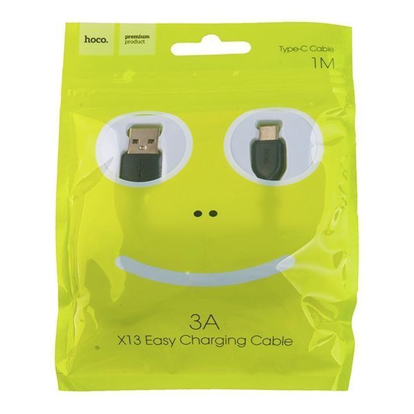 Кабель HOCO X13 USB to Type-C 3A, 1m, PVC, PVC connectors, White 988152726 фото