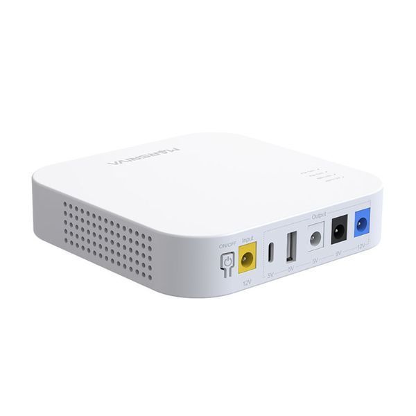 ДБЖ (Mini UPS) для роутера MARSRIVA KP4 10000mAh (18W; Output DC 12/9/5V; USB-A; USB-C) white 110193920 фото