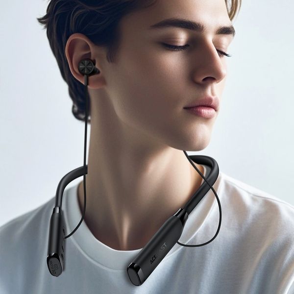 Бездротові спортивні навушники ACEFAST N7 neck hanging wireless earphones Black 790514122 фото