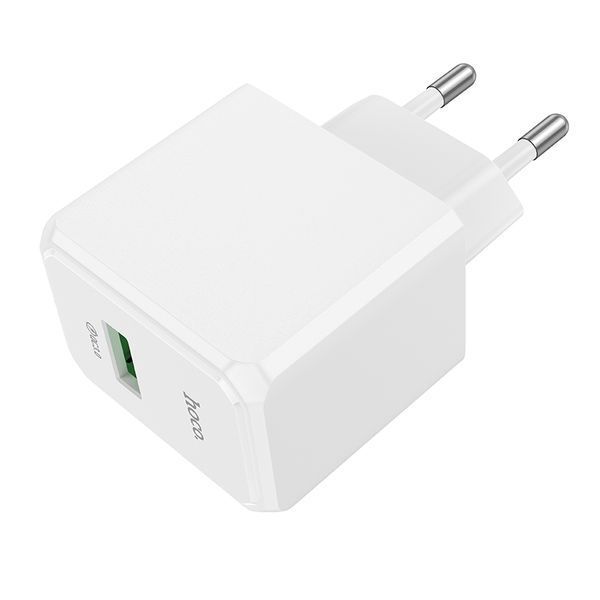Мережевий зарядний пристрій HOCO CS12A Ocean single port QC3.0 charger White 442973015 фото