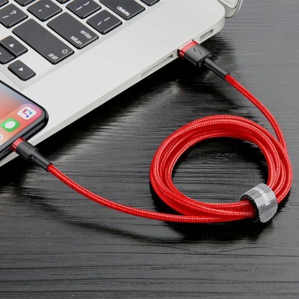 Кабель Baseus Cafule Cable USB For Lightning 1.5A 2m Red+Red 604778333 фото