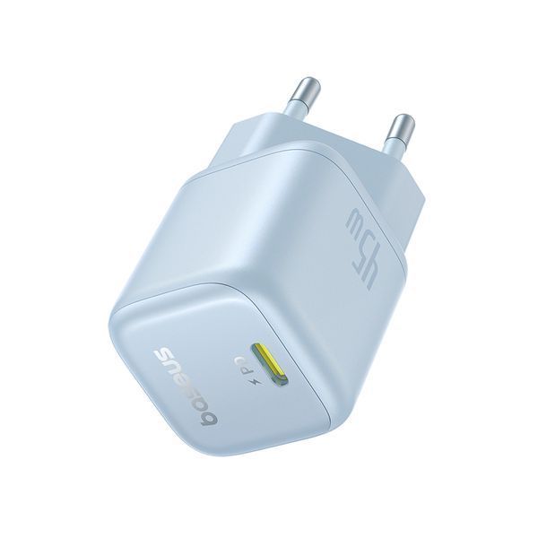 Мережевий зарядний пристрій Baseus PicoGo GaN Fast Charger 1C 45W EU Galaxy Blue 824094878 фото