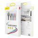 Кабель Baseus Fast 4-in-1 Cable For iP+Type-C(2)+Micro 3.5A 1.2m Black 878860135 фото 2