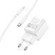 Мережевий зарядний пристрій з кабелем HOCO C146A Charm single port PD20W charger set (C to iP) (EU) White 299752245 фото 4
