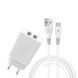 Мережевий зарядний пристрій з кабелем WUW-T55 2USB/3.1A set micro 721036983 фото 1