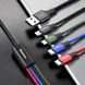 Кабель Baseus Fast 4-in-1 Cable For iP+Type-C(2)+Micro 3.5A 1.2m Black 878860135 фото 7
