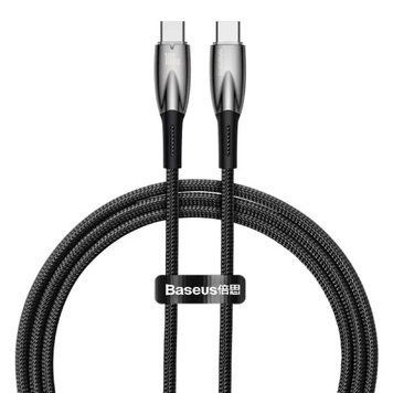 Кабель Baseus Glimmer Series Fast Charging Data Cable Type-C to Type-C 100W 1m White 203171322 фото
