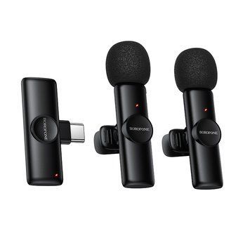 Бездротова мікрофонна система BOROFONE BFK16A Winner dual-mic (Type-C) Black 949657730 фото
