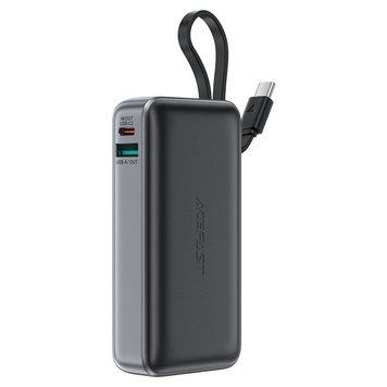 Зовнішній акумулятор ACEFAST M7 PD30W power bank with cable 10000mAh, Black 797168979 фото