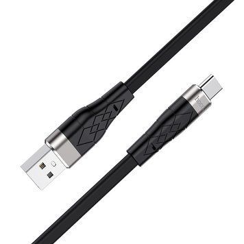 Кабель HOCO X53 USB to Type-C 3A, 1m, silicone, aluminum connectors, Black 653634266 фото