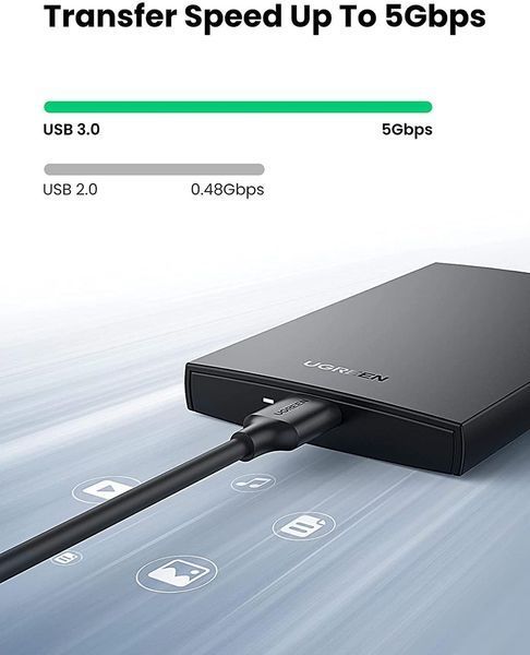 Внешний карман для накопителя UGREEN CM237 USB 3.0 2.5Inch Hard Drive Box(UGR-60353) 591787454 фото