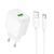 Сетевое зарядное устройство с кабелем HOCO CS52A 18W Surplus single-port QC3.0 charger set(Type-C) White 275845616 фото