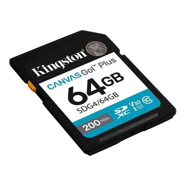 Карта памяти SDXC (UHS-1 U3) Kingston Canvas Go! Plus 64Gb class 10 A2 V30 (R200MB/s) 100526639 фото