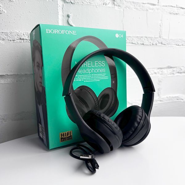 Бездротові накладні навушники BOROFONE BO4 Charming rhyme wireless headphones, Black 278625659 фото