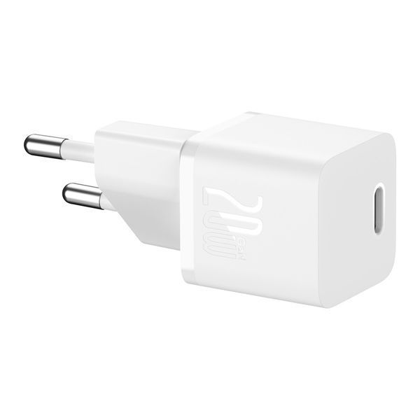 Мережевий зарядний пристрій Baseus GaN5 Fast Charger(mini) 1C 20W EU White 104762629 фото