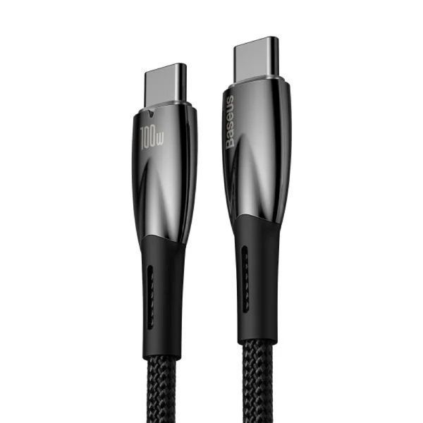 Кабель Baseus Glimmer Series Fast Charging Data Cable Type-C to Type-C 100W 1m White 203171322 фото