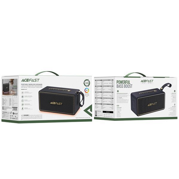 Портативна колонка ACEFAST K3 Ultra portable wireless speaker, 60W, IPX6, Black 134194974 фото