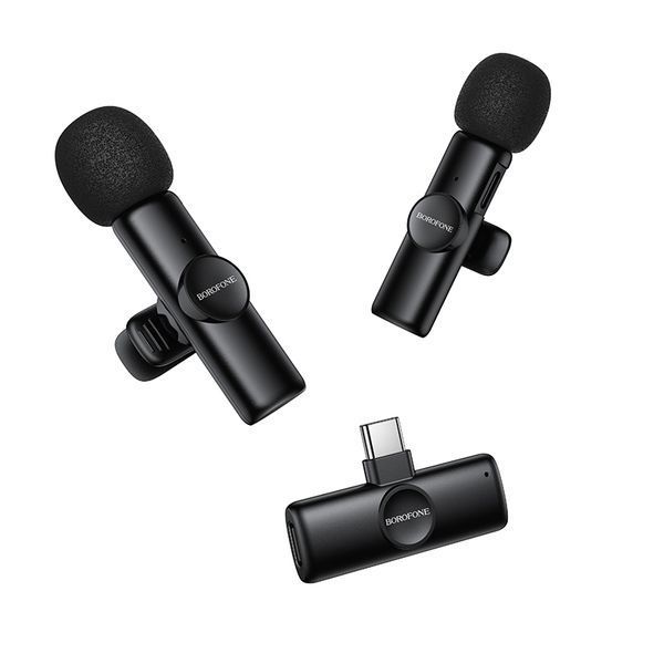 Бездротова мікрофонна система BOROFONE BFK16A Winner dual-mic (Type-C) Black 949657730 фото