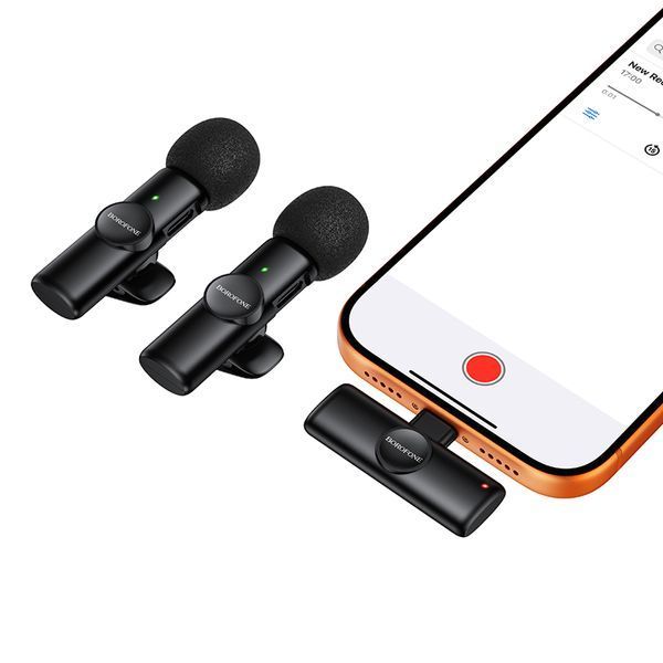 Бездротова мікрофонна система BOROFONE BFK16A Winner dual-mic (Type-C) Black 949657730 фото