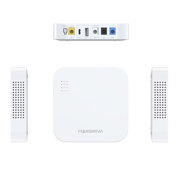 ДБЖ (Mini UPS) для роутера MARSRIVA KP4 MAX 20000mAh (18W; Output DC 12/9/5V; USB-A; USB-C) white 489296669 фото
