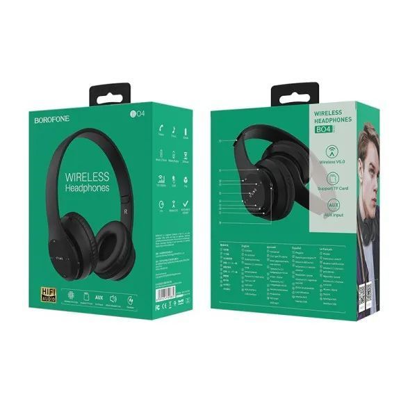 Бездротові накладні навушники BOROFONE BO4 Charming rhyme wireless headphones, Black 278625659 фото