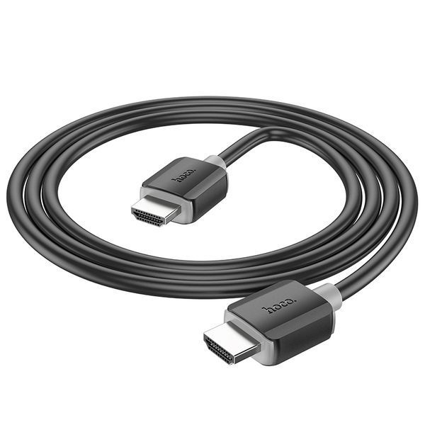 Кабель HOCO US08 HDTV 2.0 male-to-male 4K HD data cable(L=1M) Black 339810012 фото