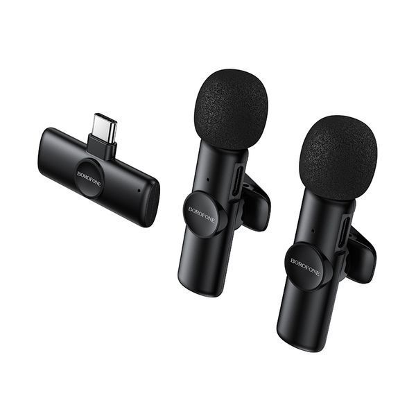 Бездротова мікрофонна система BOROFONE BFK16A Winner dual-mic (Type-C) Black 949657730 фото