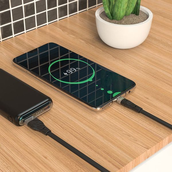 Кабель HOCO X53 USB to Type-C 3A, 1m, silicone, aluminum connectors, Black 653634266 фото