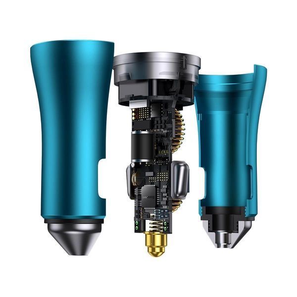 Автомобільний зарядний пристрій Baseus Golden Contactor Pro Dual Fast Charger Car Charger C+C 40W Blue 633795492 фото