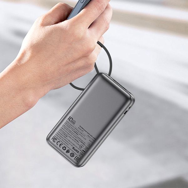 Зовнішній акумулятор ACEFAST M7 PD30W power bank with cable 10000mAh, Black 797168979 фото