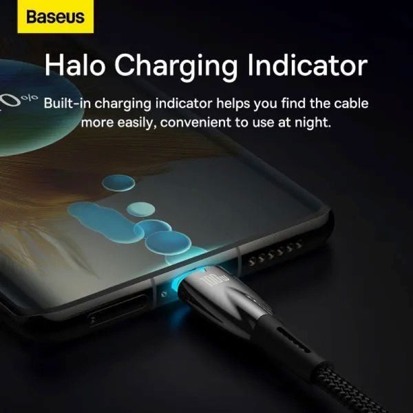 Кабель Baseus Glimmer Series Fast Charging Data Cable Type-C to Type-C 100W 1m White 203171322 фото
