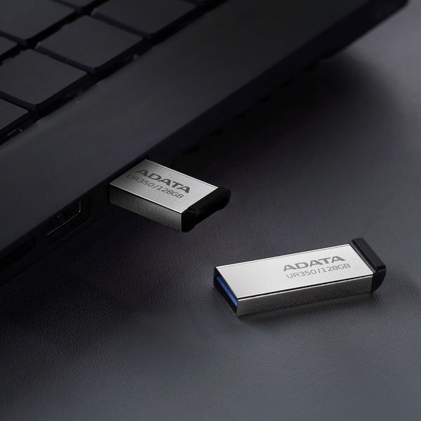 Флеш-накопичувач ADATA USB 3.2 UR 350 128Gb Silver/Black 848515112 фото