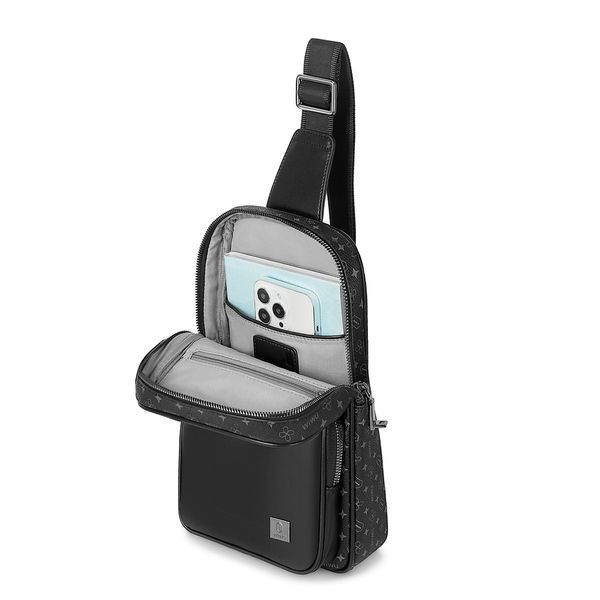 Сумка WIWU Master Fingerprint Lock Crossbody Bag Black 817126024 фото