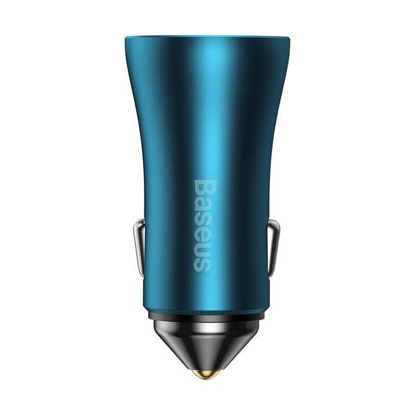 Автомобільний зарядний пристрій Baseus Golden Contactor Pro Dual Fast Charger Car Charger C+C 40W Blue 633795492 фото