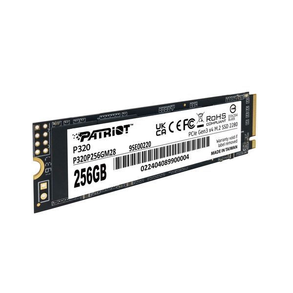 Накопитель SSD M.2 Patriot P320 256GB NVMe 2280 Gen3.0 x4 3D TLC 109796968 фото
