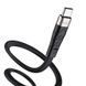 Кабель HOCO X53 USB to Type-C 3A, 1m, silicone, aluminum connectors, Black 653634266 фото 5