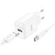 Мережевий зарядний пристрій з кабелем HOCO C140A Smart single port QC3.0 charger set (Type-C)(EU) White 332852341 фото 1
