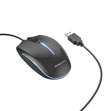 Миша BOROFONE BG10 Soaring game luminous wired mouse Black 780751694 фото