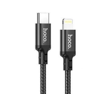 Кабель HOCO X14 Type-C to iP 3A, 20W, 1m, nylon, aluminum connectors, Black 940767275 фото