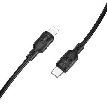 Кабель BOROFONE BX113 Lenny PD silicone charging data cable iP(L=1M) Black 428819774 фото