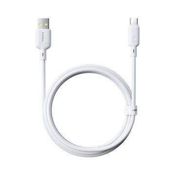 Кабель Baseus Silky Fast Charging Data Cable USB-A to USB-C 3A 2m Moon White 754199738 фото