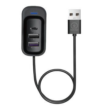 USB-хаб WUW-C245 3-in-1 USB-A to 2 USB-A, USB-C Black 948668293 фото