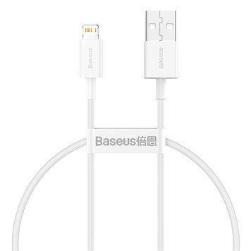Кабель Baseus Superior Series Fast Charging Data Cable USB to iP 2.4A 0.25m White 892114889 фото