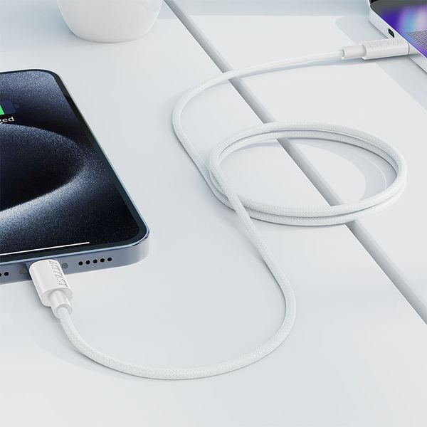 Кабель ACEFAST C18-03 USB-C to USB-C braid charging data cable White 423025872 фото